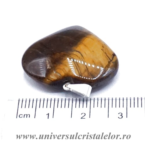 Pandantiv ochi de tigru inima