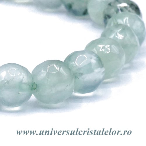 Bratara prehnit rotund fatetat - 8 mm