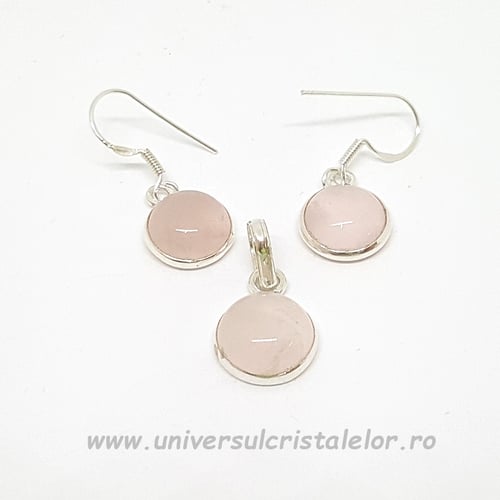 Set cuart roz rotund