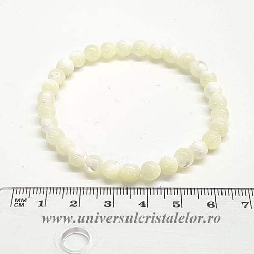Bratara sidef rotund - 6 mm