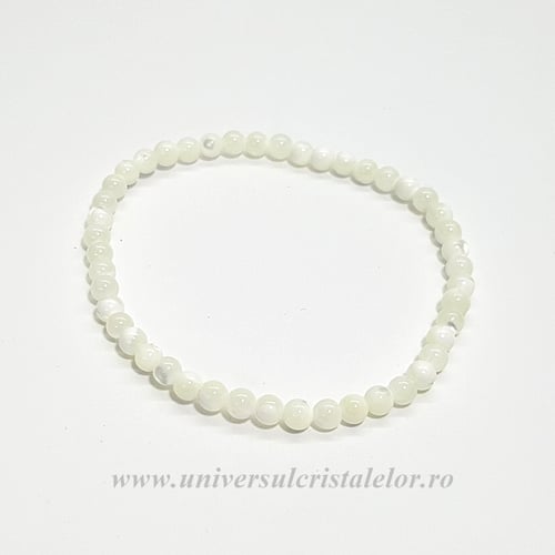Bratara sidef rotund - 4 mm