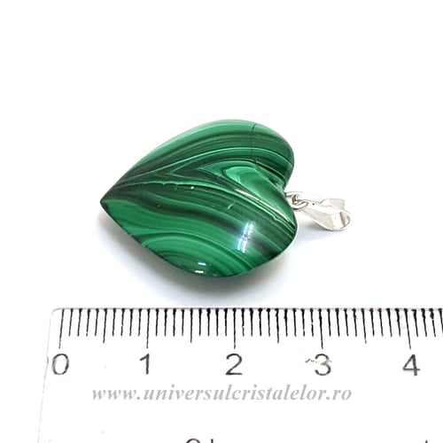 Pandantiv malachit inima