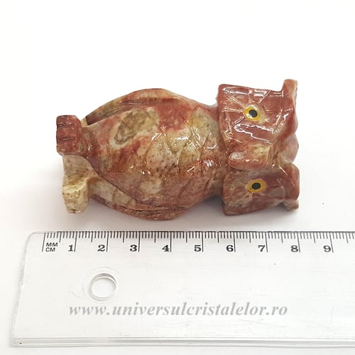 Figurina steatit bufnita 7 cm unicat m2