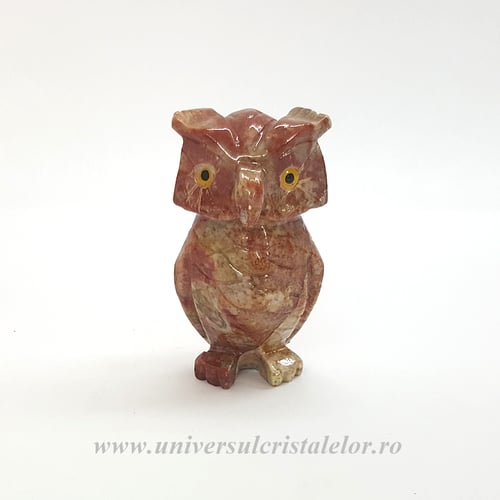 Figurina steatit bufnita 7 cm unicat m2