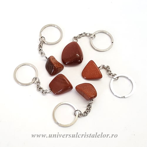 Breloc Gold stone (Piatra soarelui artificială)