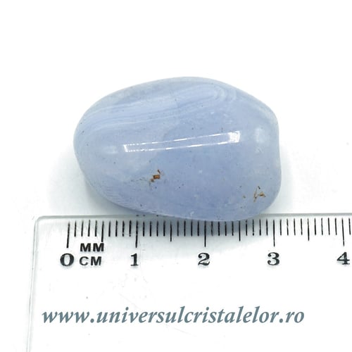 Agat albastru dantela piatra rulata 