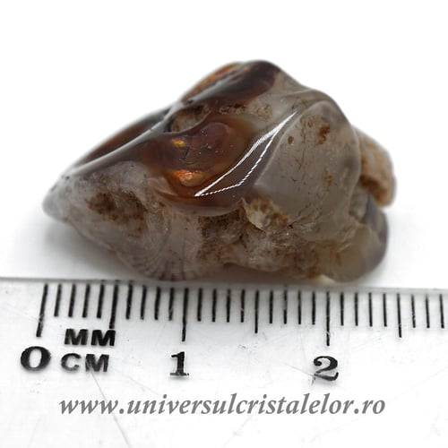 Agat de foc piatra rulata unicat m22