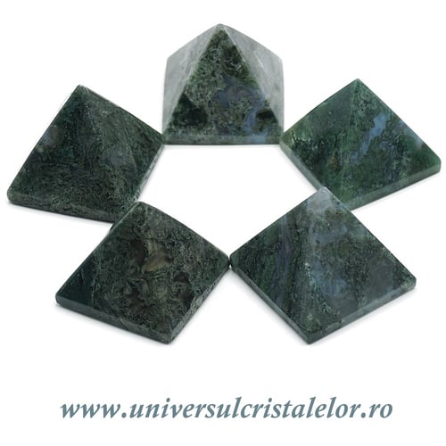 Piramida agat muschi -4cm