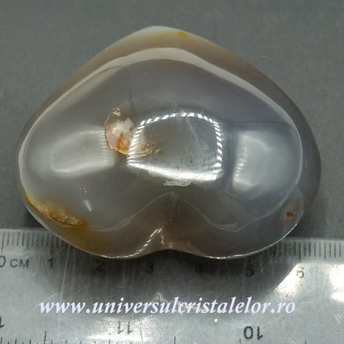 Inima agat natural unicat m03