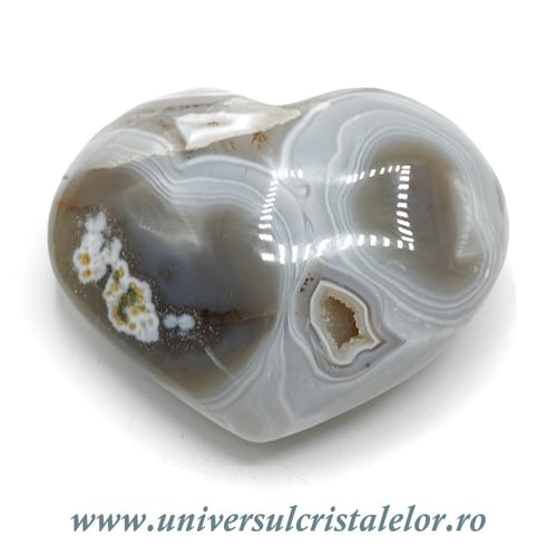 Inima agat natural unicat m06