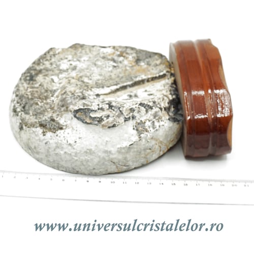 Geoda agat cu suport de lemn unicat m01