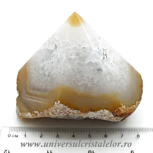 Agat natural varf cu baza unicat m04