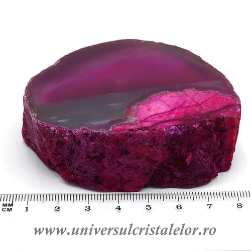 Felie agat roz unicat m01