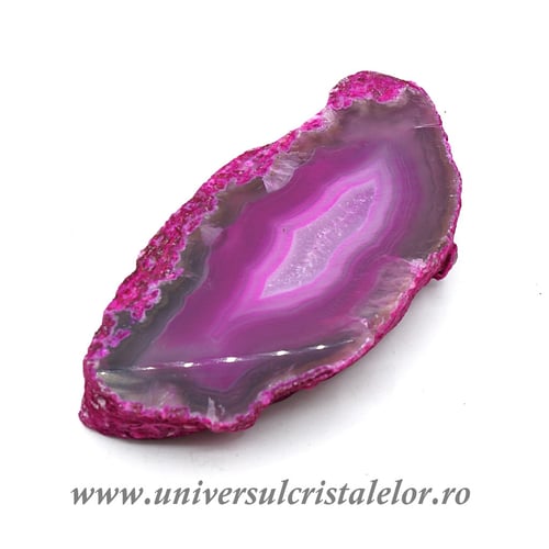 Felie agat roz unicat m02