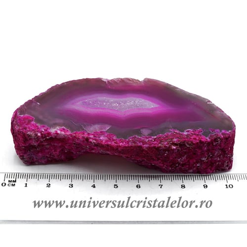 Felie agat roz unicat m02