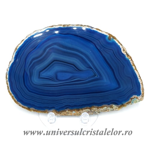 Felie subtire agat albastru unicat m04