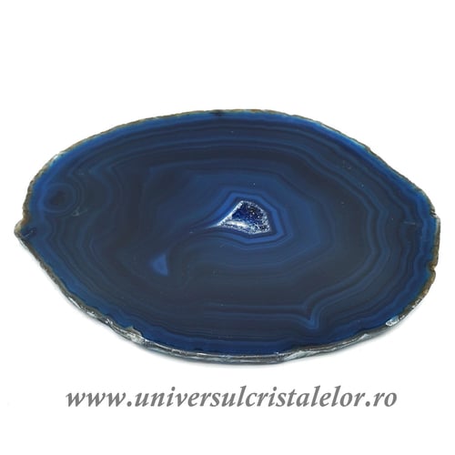 Felie subtire agat albastru unicat m15