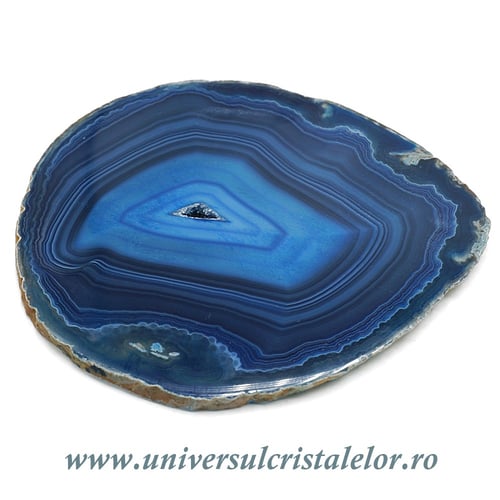 Felie subtire agat albastru unicat m17