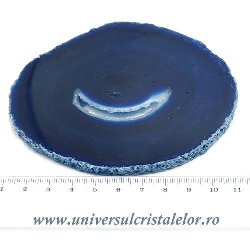 Felie subtire agat albastru unicat m18