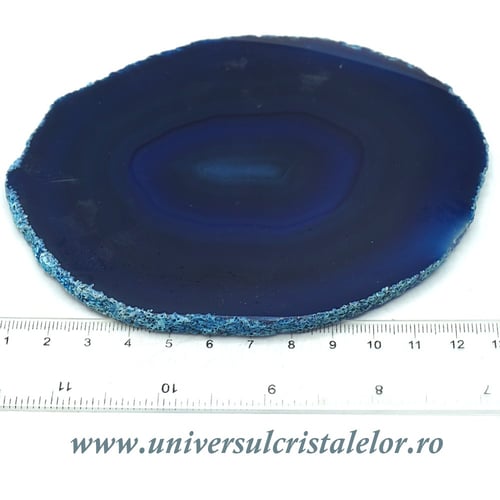 Felie subtire agat albastru unicat m08
