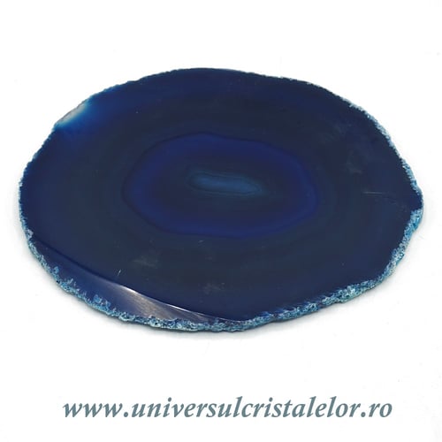 Felie subtire agat albastru unicat m08