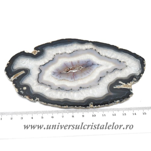 Felie agat natural (cuart) unicat m01