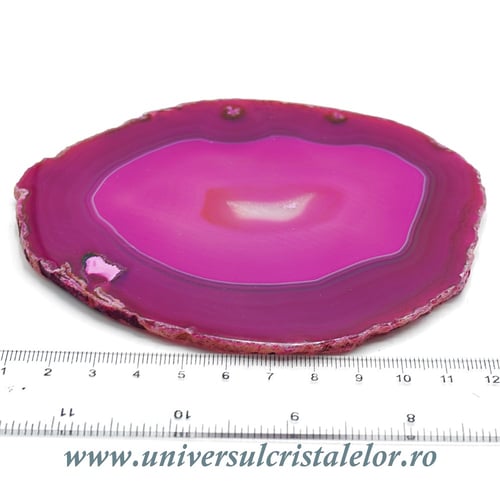 Felie subtire agat roz unicat m06