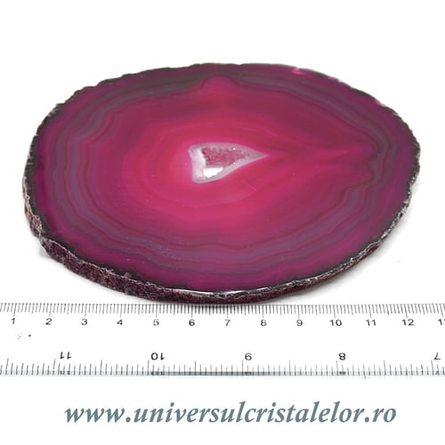 Felie subtire agat roz unicat m04