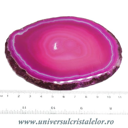 Felie subtire agat roz unicat m09