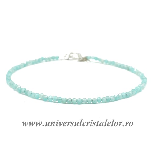 Bratara amazonit fatetat - 2,15mm