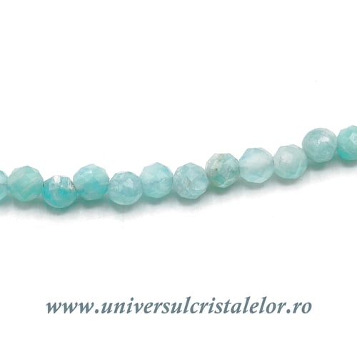 Colier amazonit rotund fatetat - 2.5 mm