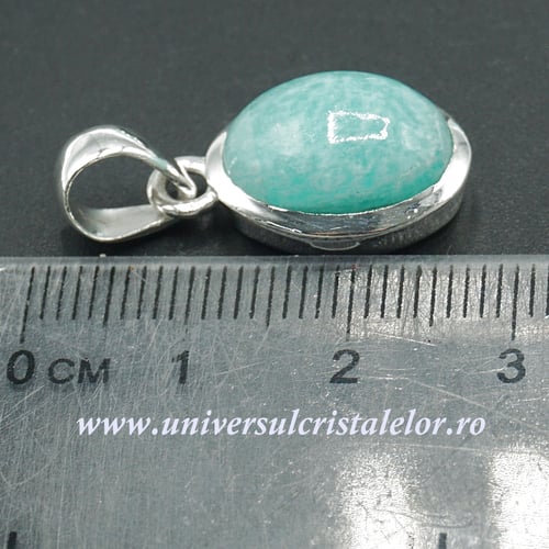 Pandantiv amazonit cabochon oval