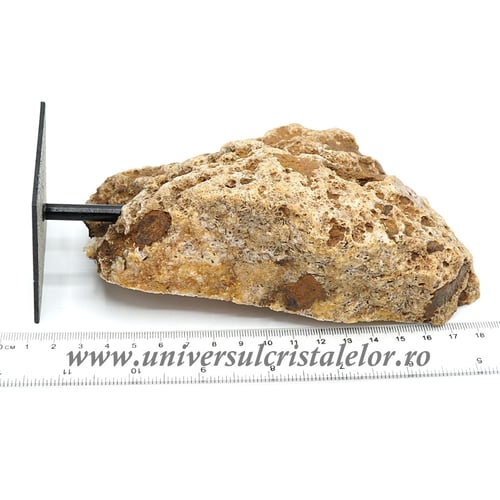 Ametist roz pe suport de metal mineral unicat m06