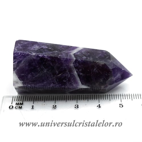 Ametist chevron varf cu baza unicat m05