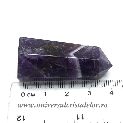 Ametist chevron varf cu baza unicat m03