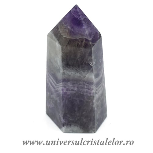Ametist chevron varf cu baza unicat m01