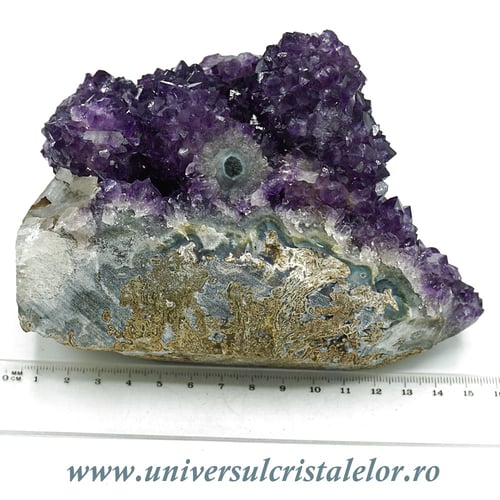 Ametist cu baza mineral unicat m31