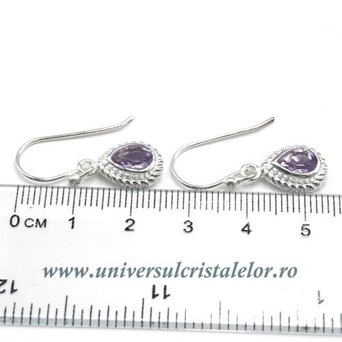 Cercei ametist lacrima fatetat