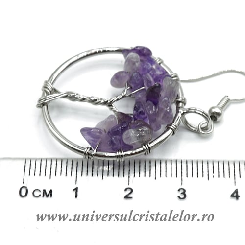 Cercei ametist pomisor