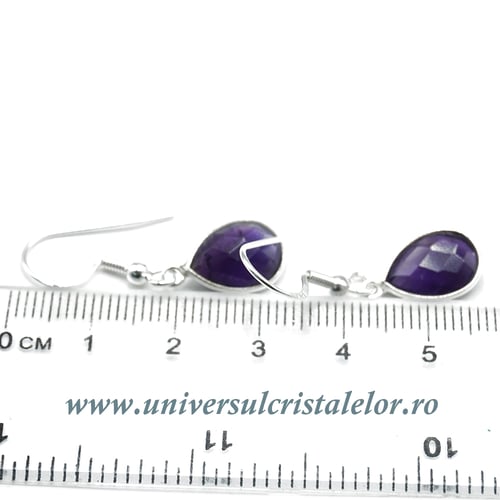 Cercei ametist lacrima fatetata m1