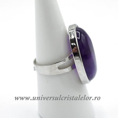 Inel ametist oval reglabil m5