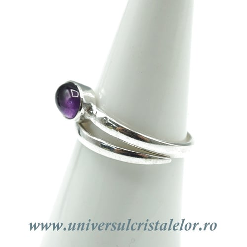 Inel ametist oval reglabil