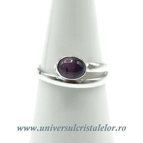 Inel ametist oval reglabil
