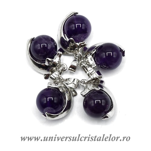 Pandantiv ametist sfera m3