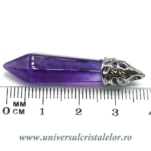 Pandantiv ametist varf slefuit