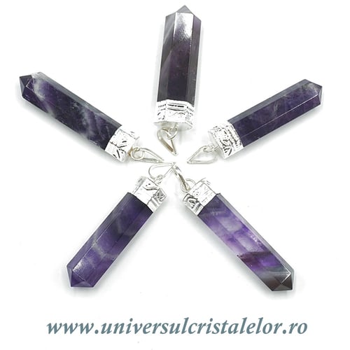 Pandantiv ametist varf slefuit