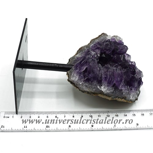 Ametist pe suport de metal mineral unicat m10