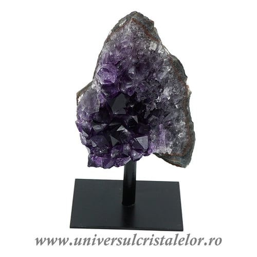 Ametist pe suport de metal mineral unicat m04