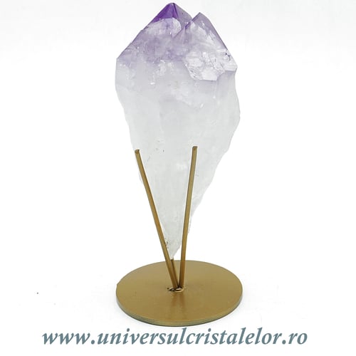 Varf ametist pe suport de metal unicat m04