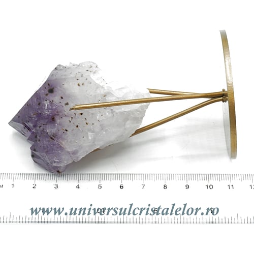 Varf ametist pe suport de metal unicat m02